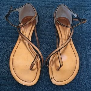 Sigerson Morrison flat sandals in copper size 6